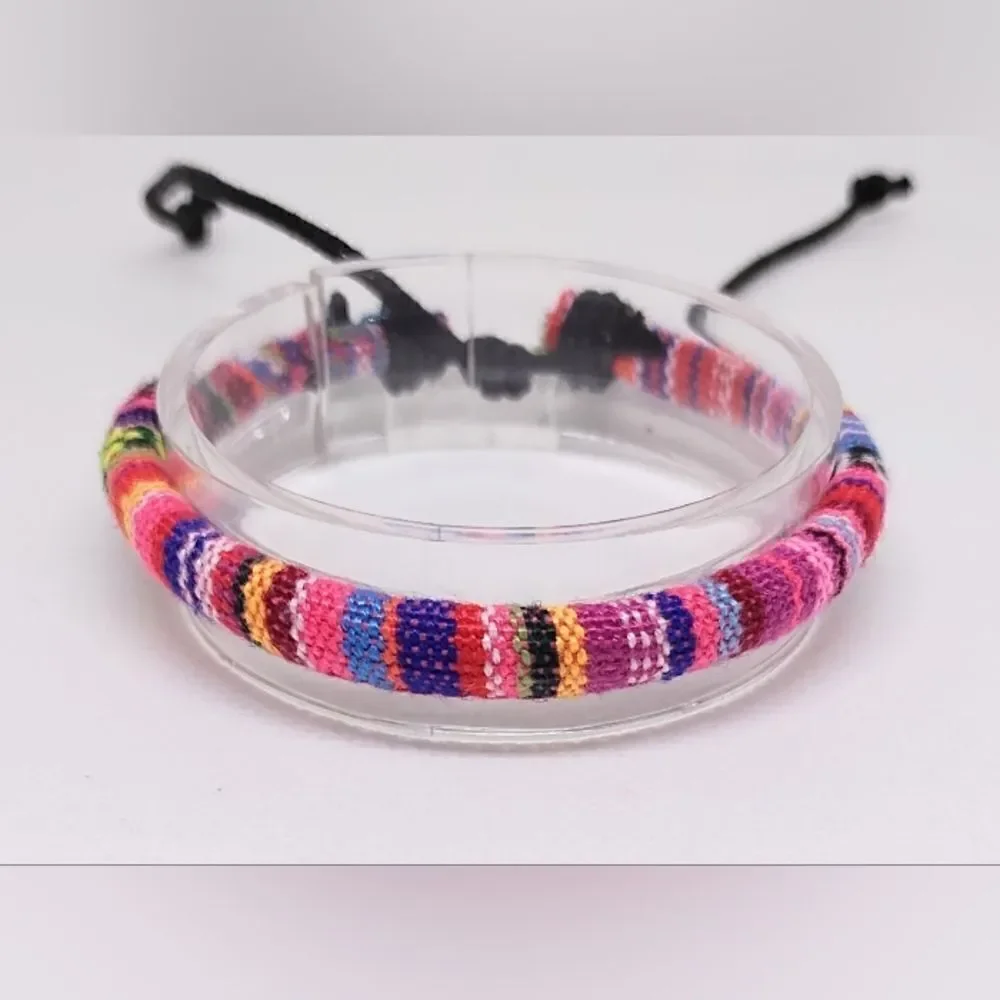 Men's bracelet striped hemp punk new e23